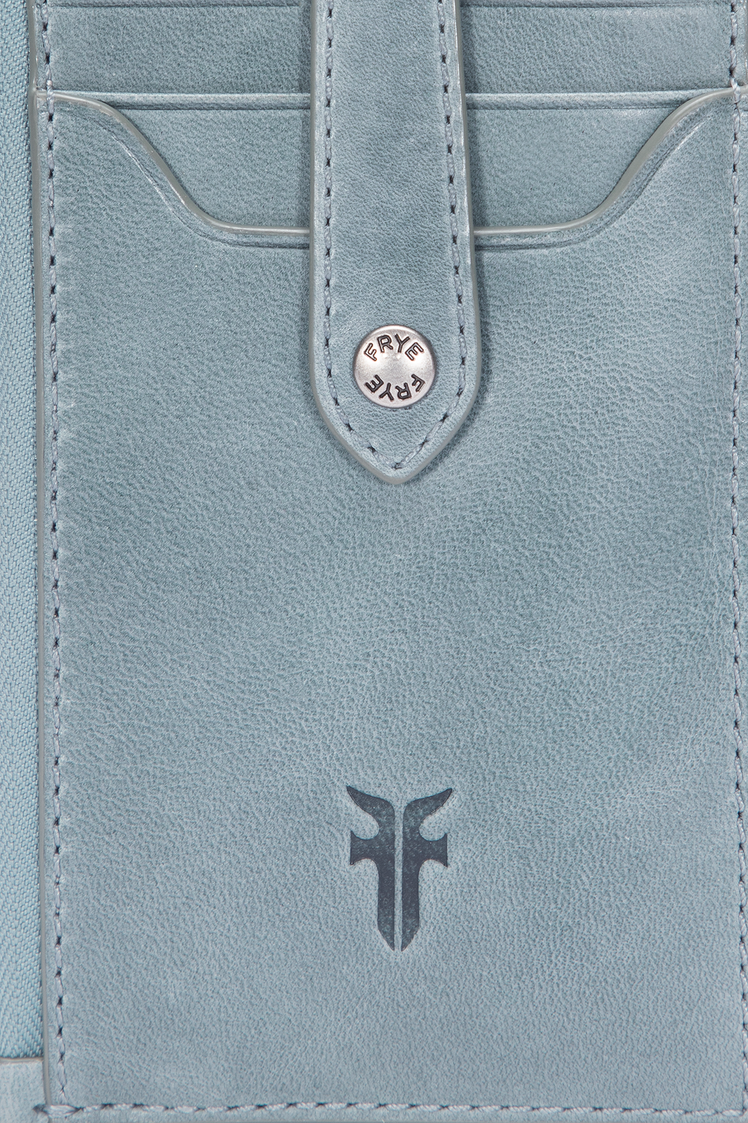 Frye Melissa Sky Blue Snap Card Wallet / Sky Blue