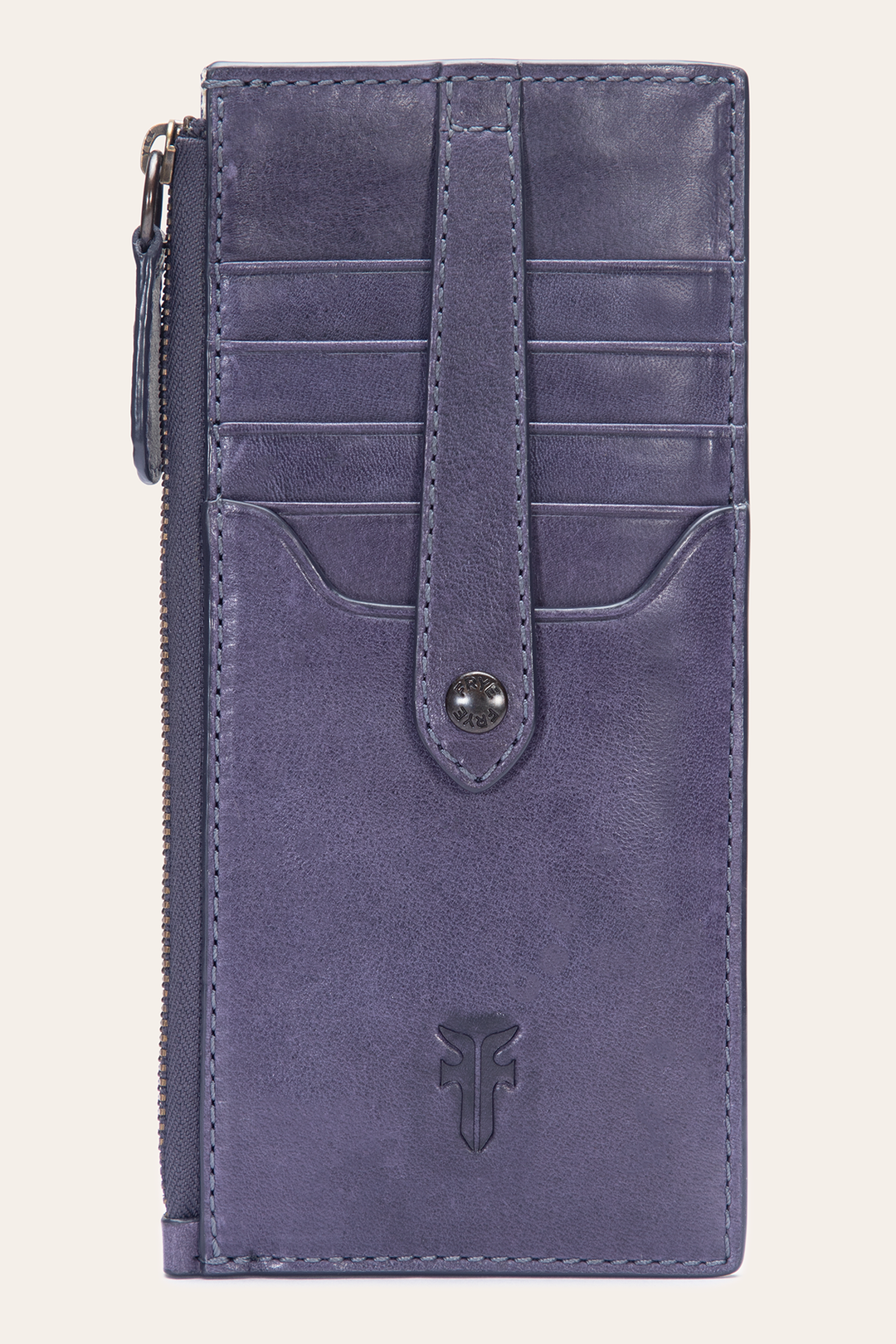 Frye Melissa Eggplant Snap Card Wallet / Eggplant