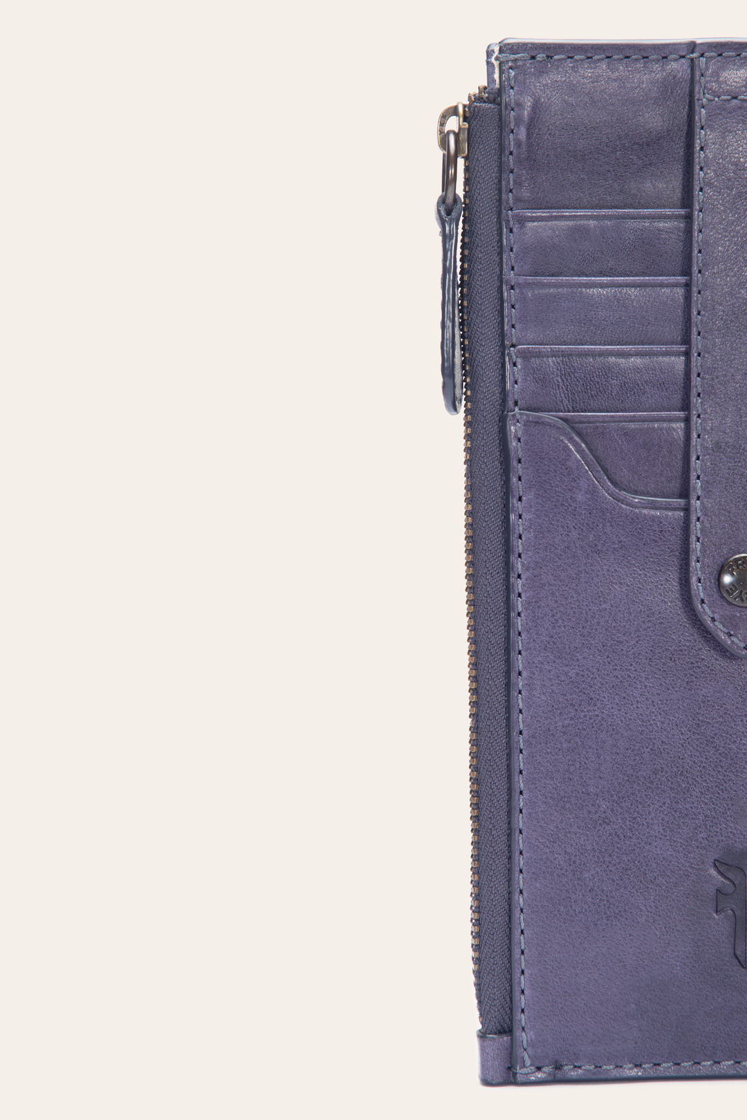 Frye Melissa Eggplant Snap Card Wallet / Eggplant