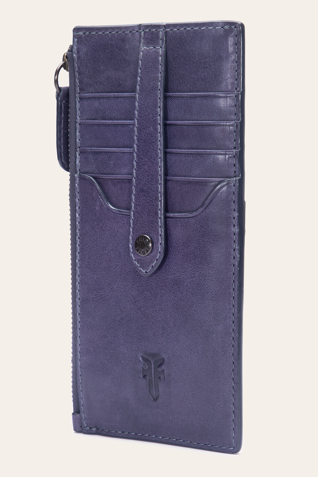 Frye Melissa Eggplant Snap Card Wallet / Eggplant