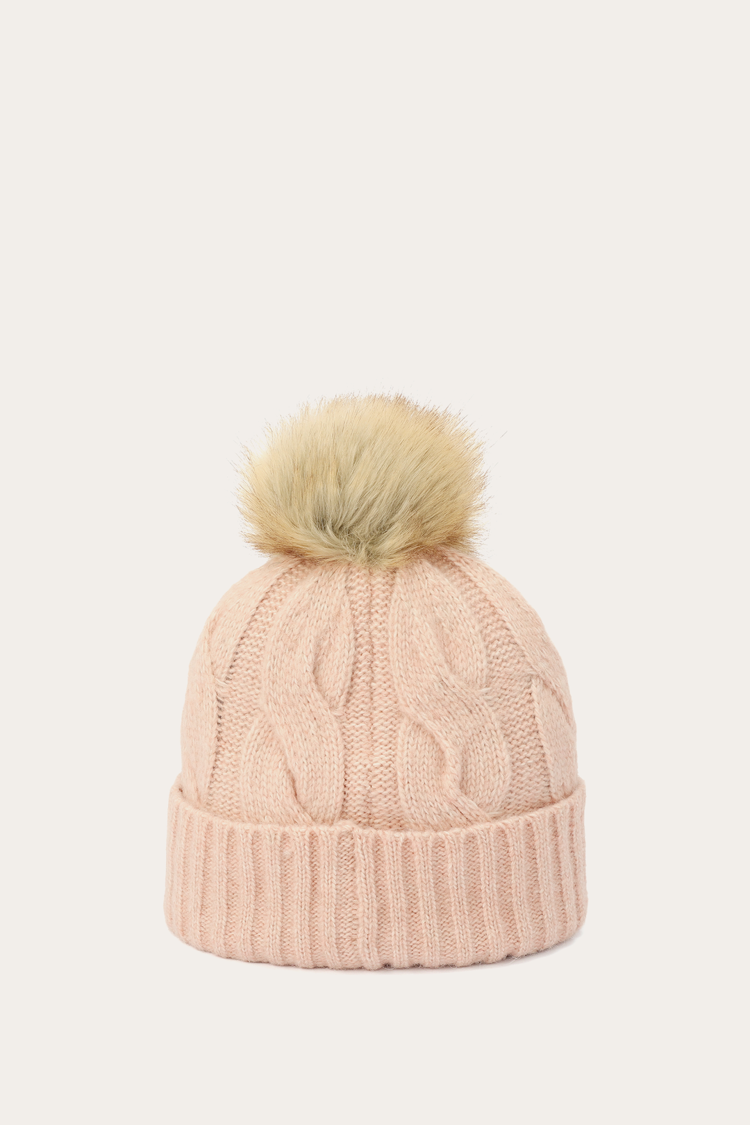 Frye Rose Cloud Wide Cable Cuff Hat / Rose Cloud