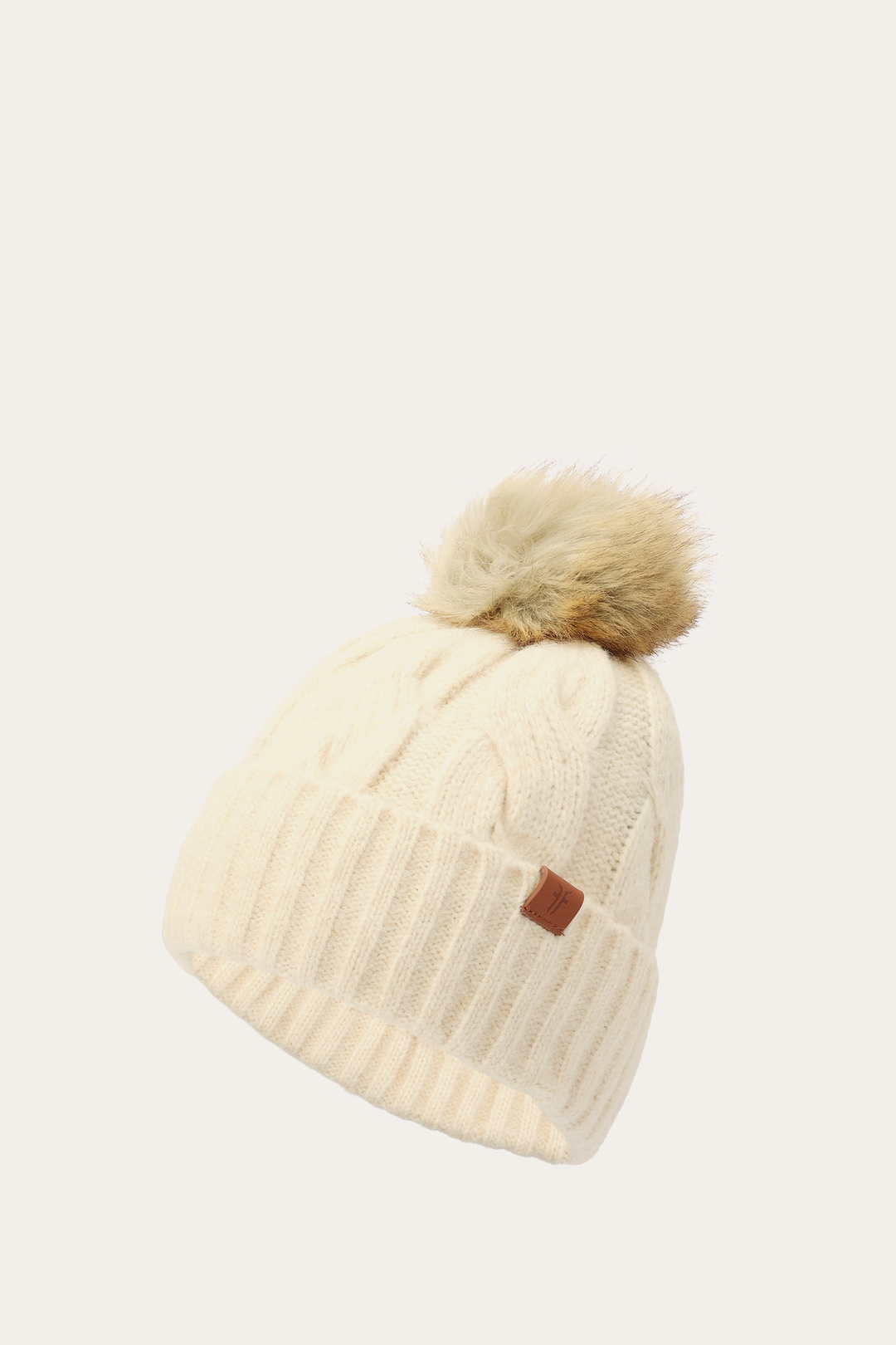 Frye Birch Wide Cable Cuff Hat / Birch