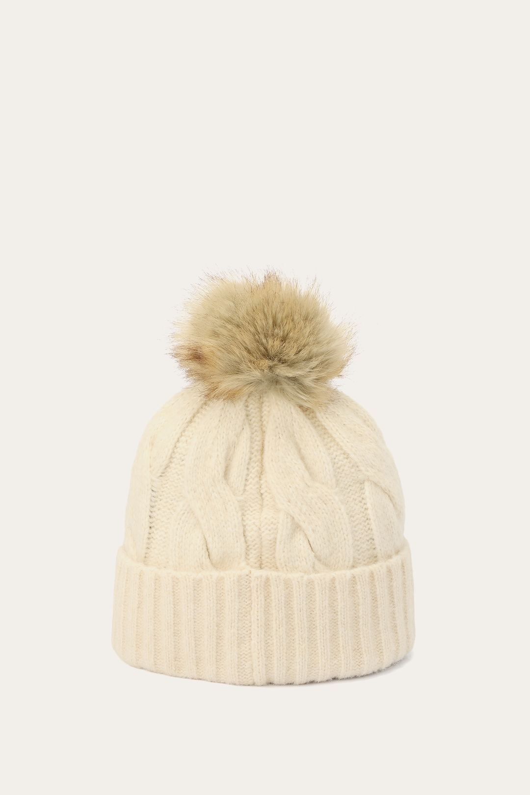 Frye Birch Wide Cable Cuff Hat / Birch