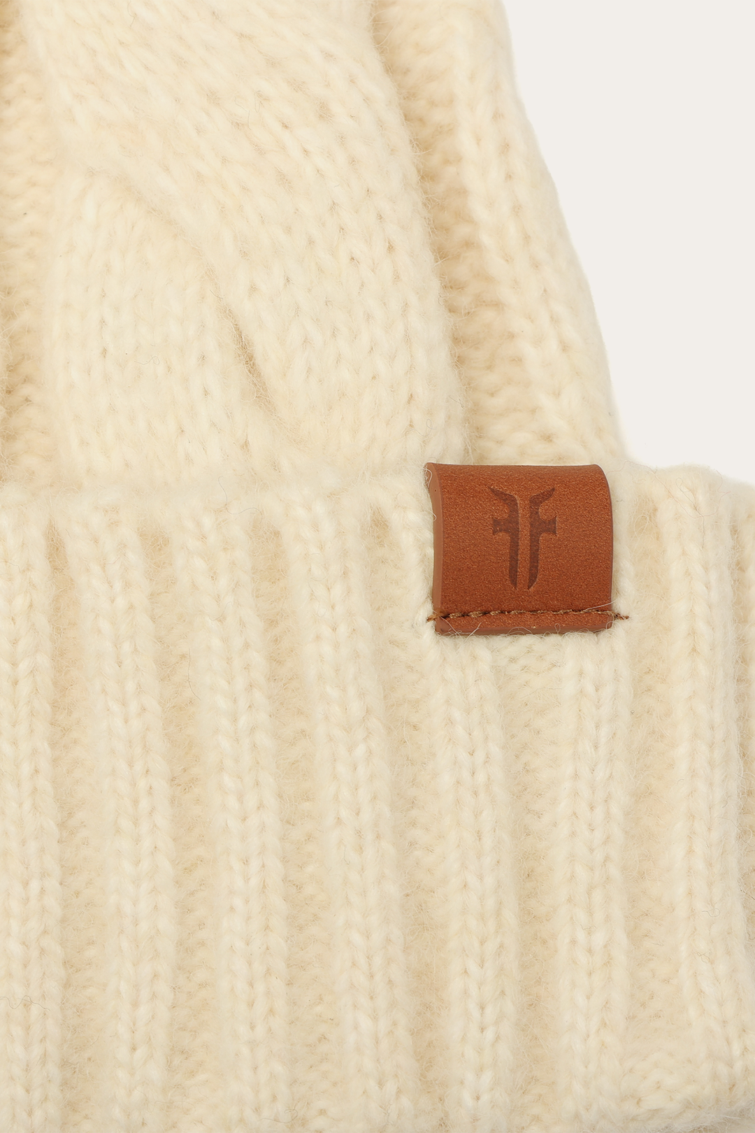 Frye Birch Wide Cable Cuff Hat / Birch