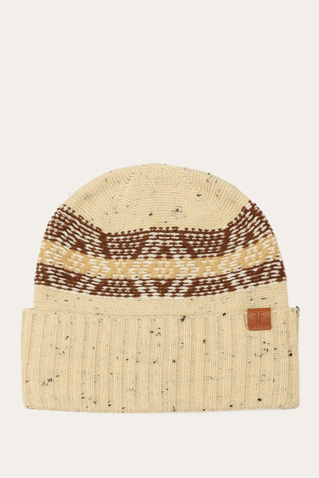Frye Birch Tweed Fair Isle Cuff Hat / Birch