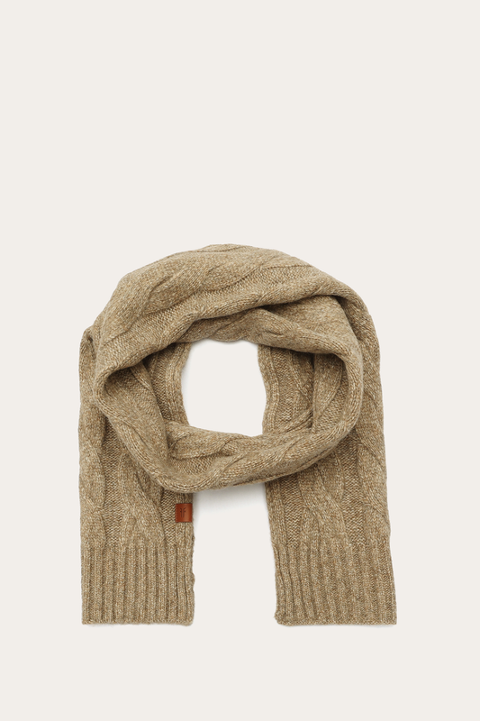 Frye Burnt Olive Wide Cable Scarf / Burnt Olive