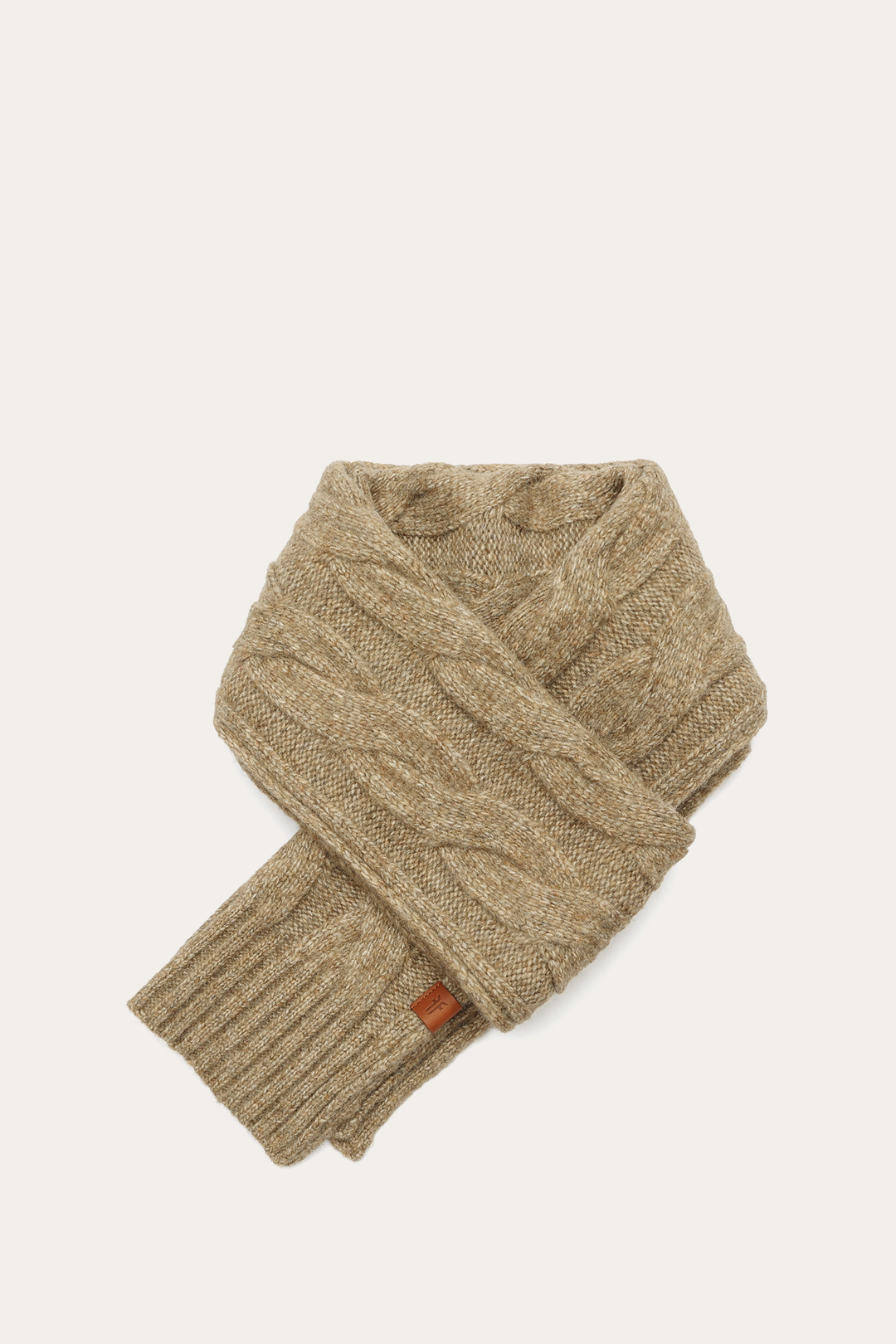 Frye Burnt Olive Wide Cable Scarf / Burnt Olive