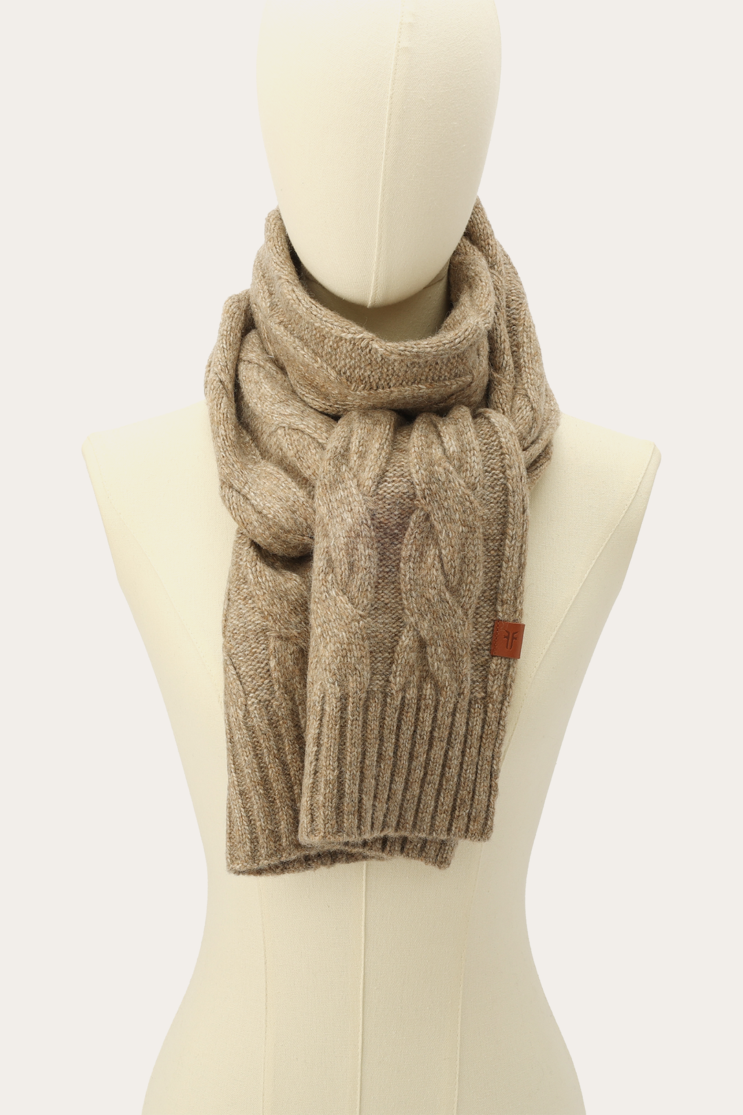 Frye Burnt Olive Wide Cable Scarf / Burnt Olive