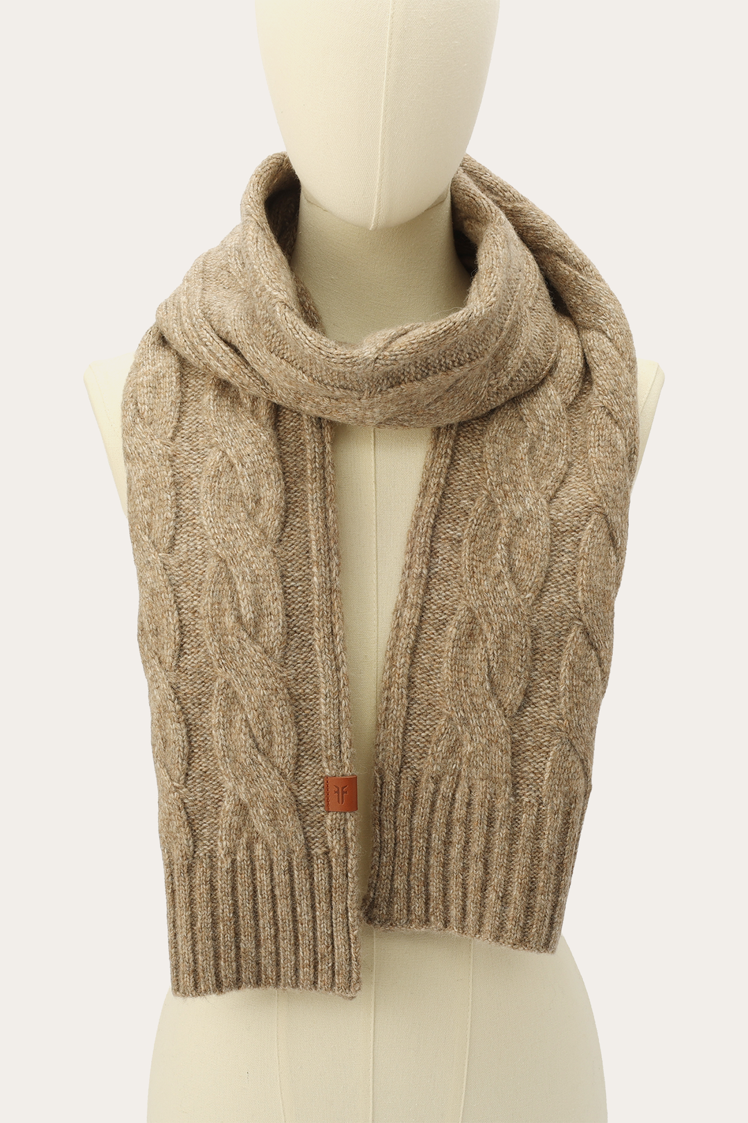 Frye Burnt Olive Wide Cable Scarf / Burnt Olive
