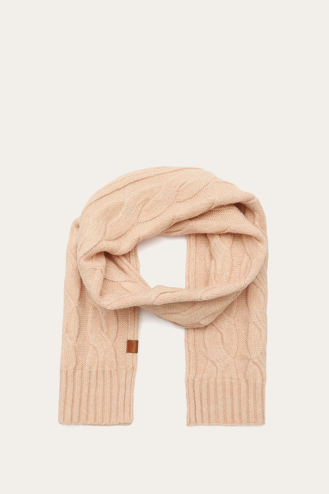 Frye Rose Cloud Wide Cable Scarf / Rose Cloud