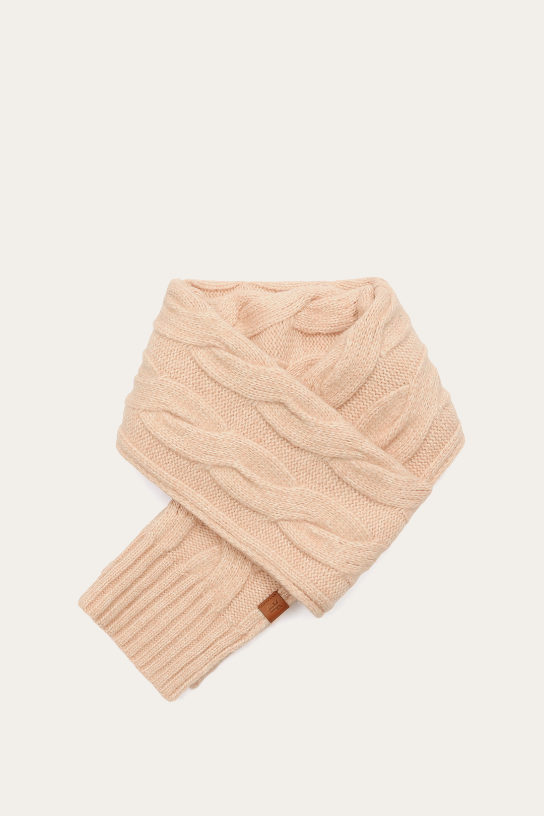 Frye Rose Cloud Wide Cable Scarf / Rose Cloud