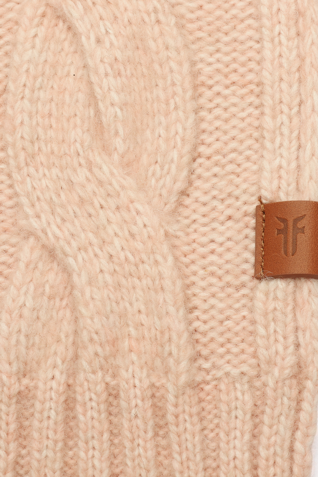 Frye Rose Cloud Wide Cable Scarf / Rose Cloud