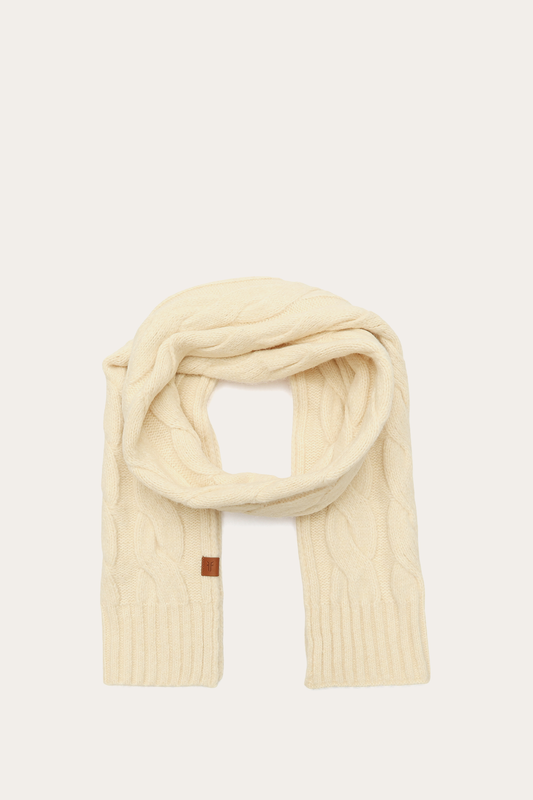 Frye Birch Wide Cable Scarf / Birch