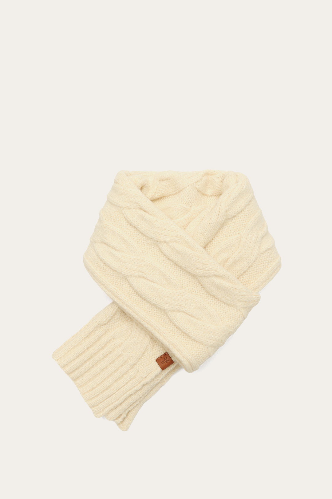 Frye Birch Wide Cable Scarf / Birch