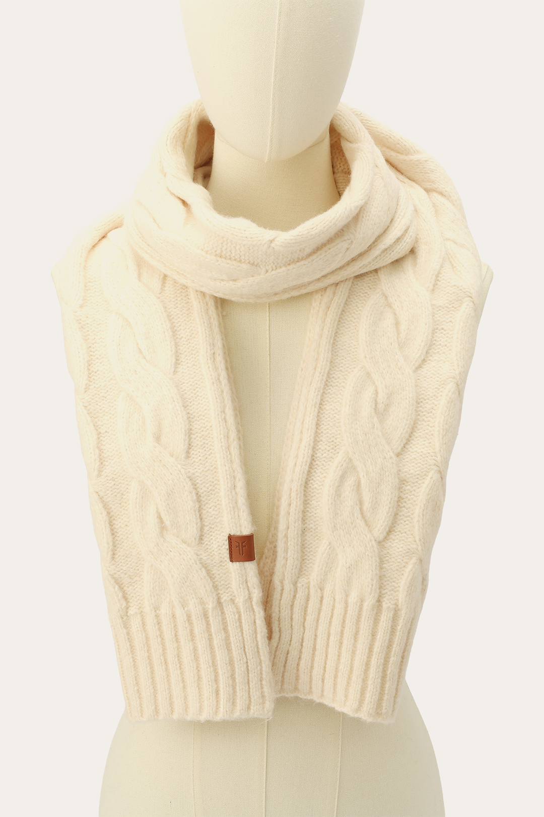 Frye Birch Wide Cable Scarf / Birch