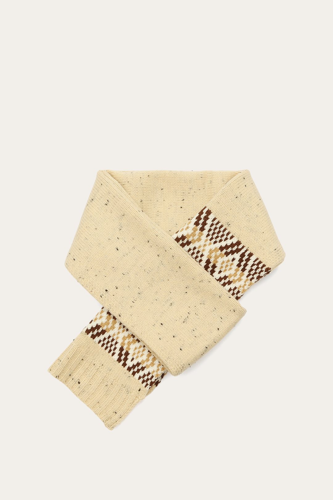 Frye Birch Tweed Fair Isle Scarf / Birch