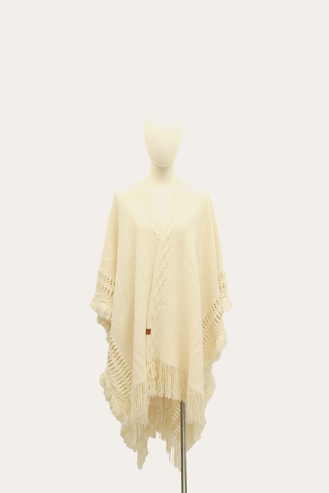 Frye Birch Embellished Fringe Ruana / Birch