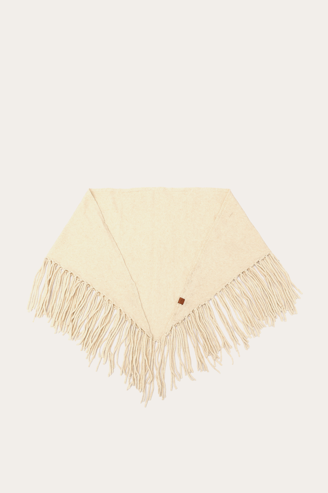 Frye Birch Long Fringe Triangle Scarf / Birch