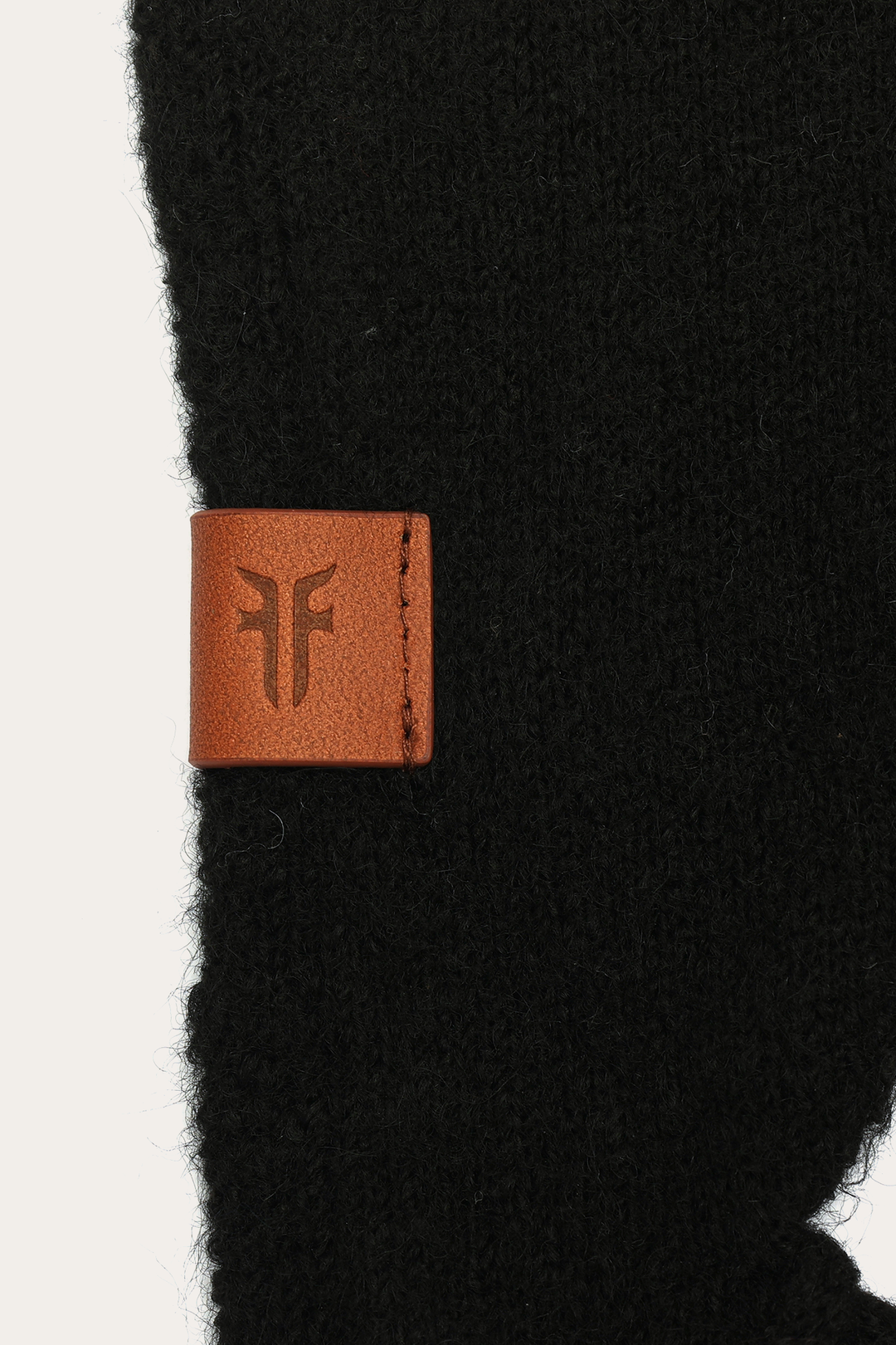 Frye Black Long Fringe Triangle Scarf / Black