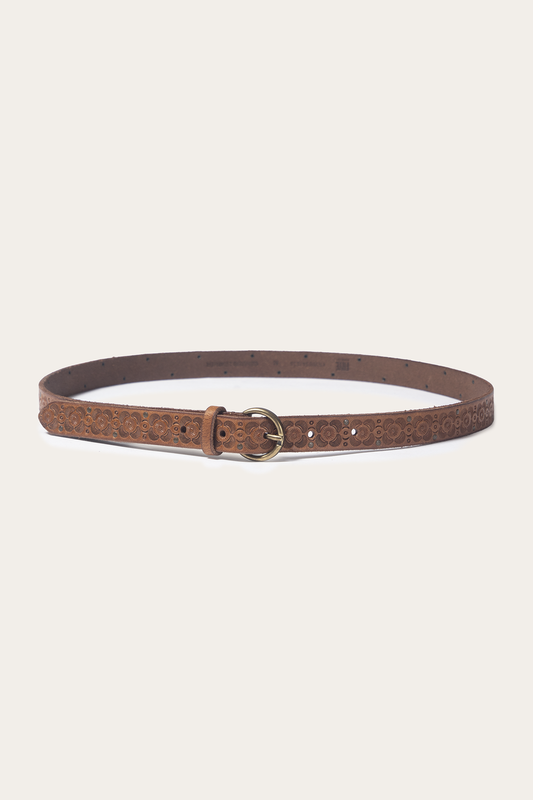 Frye Light Whiskey 20mm Tooling & Stud Belt / Light Whiskey