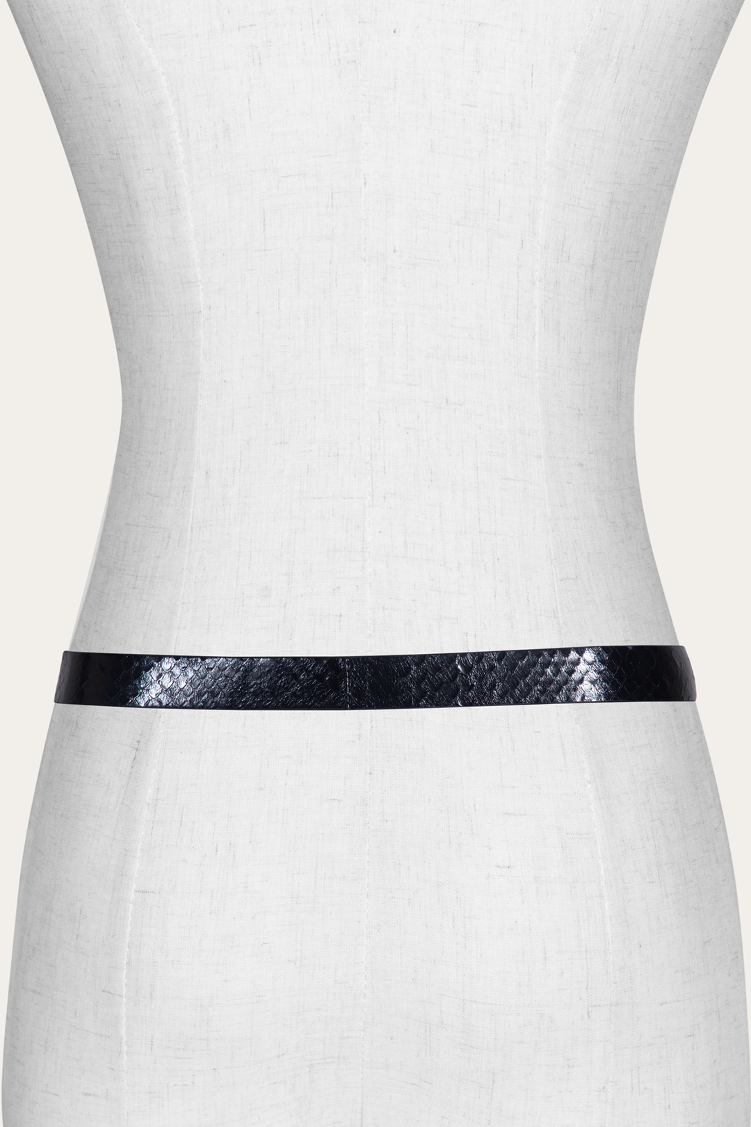 Frye Women’s Black Snake 25mm Horseshoe Buckle Belt With Python / Black Snake