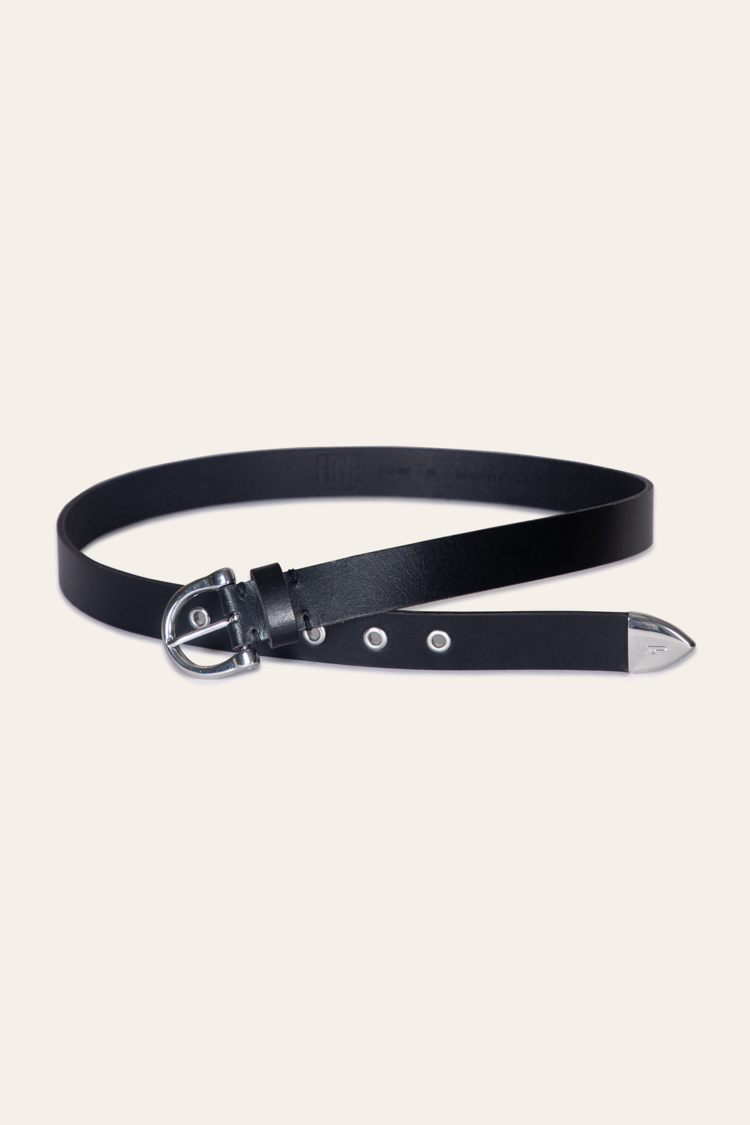 Frye Women’s Black 25mm Horseshoe Buckle Belt / Black
