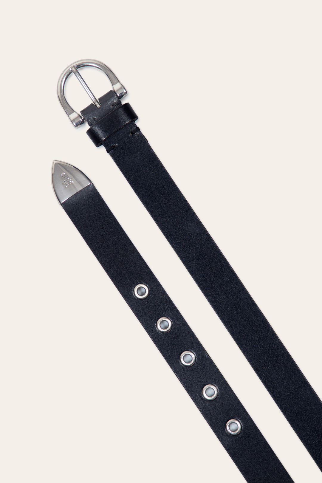Frye Women’s Black 25mm Horseshoe Buckle Belt / Black