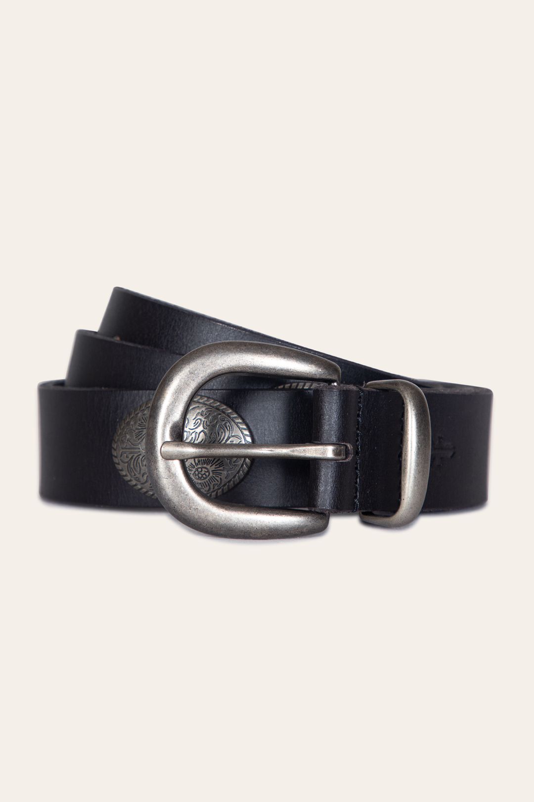 Frye Women’s Black 30mm Concho Belt / Black