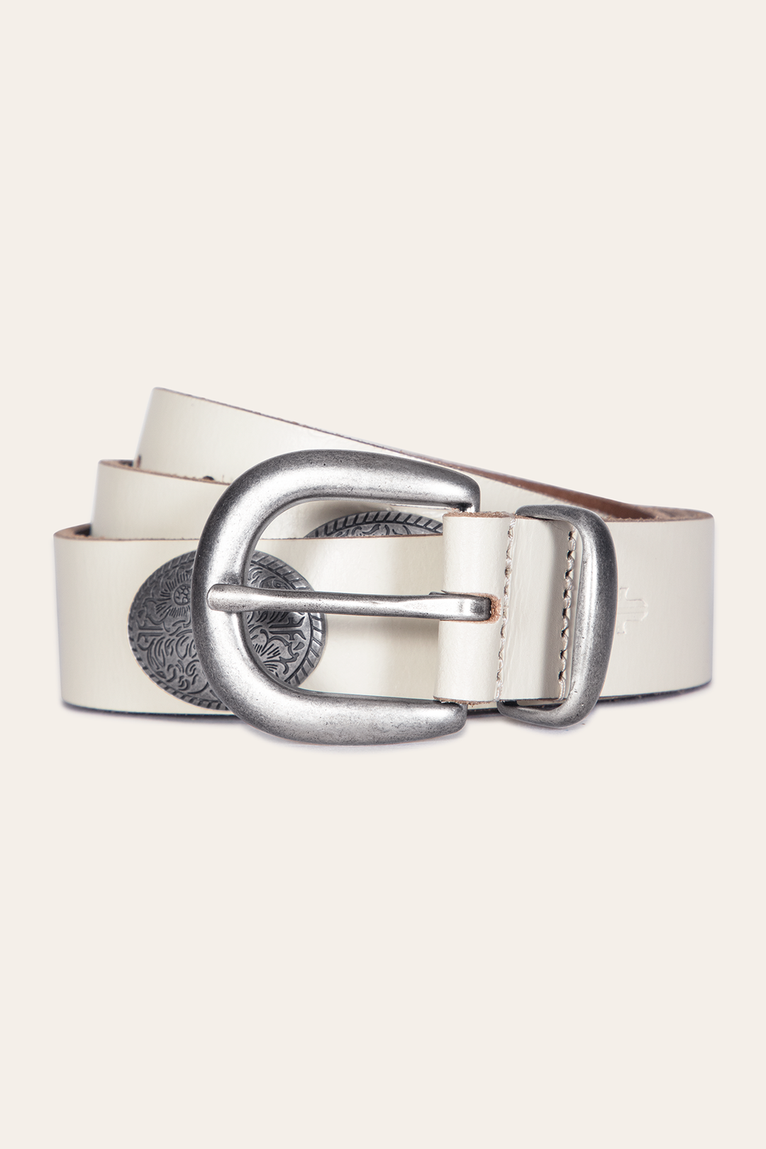 Frye Women’s Oat 30mm Concho Belt / Oat