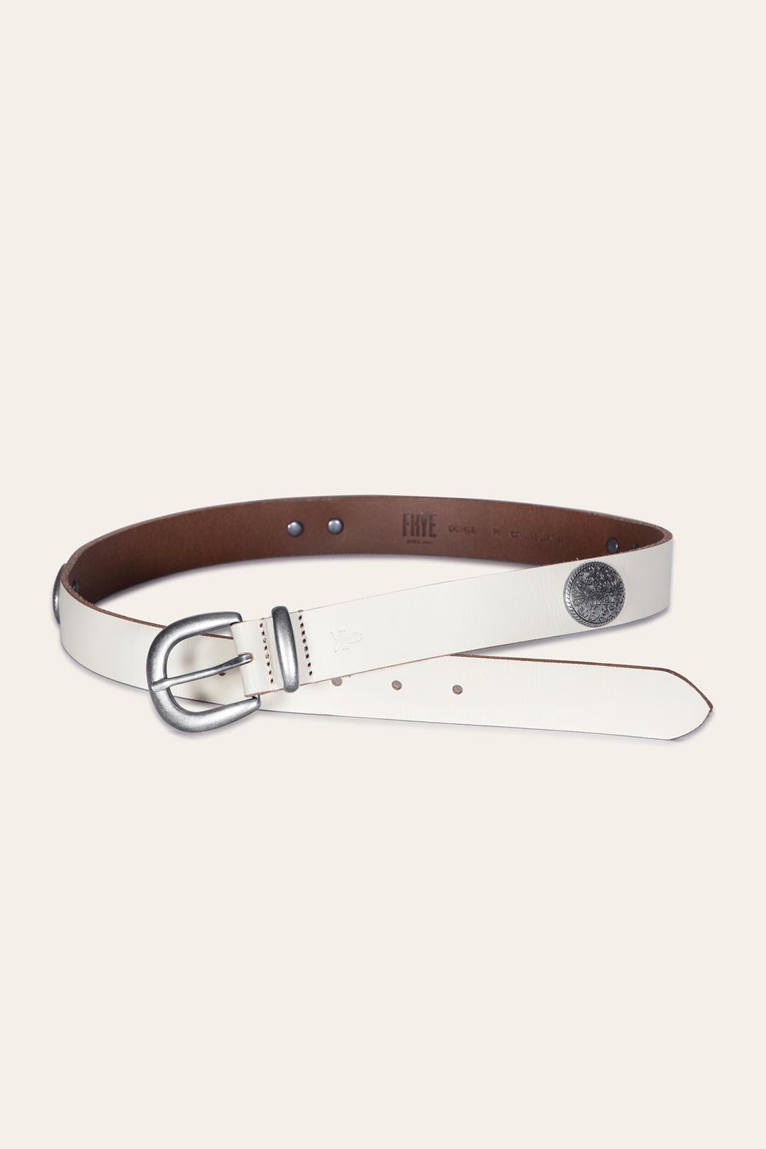 Frye Women’s Oat 30mm Concho Belt / Oat