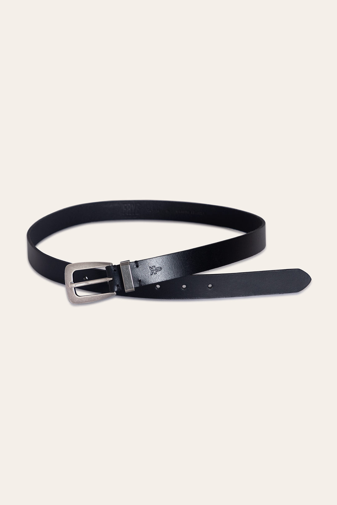 Frye Women’s Black 25mm Belt With Metal Loop / Black