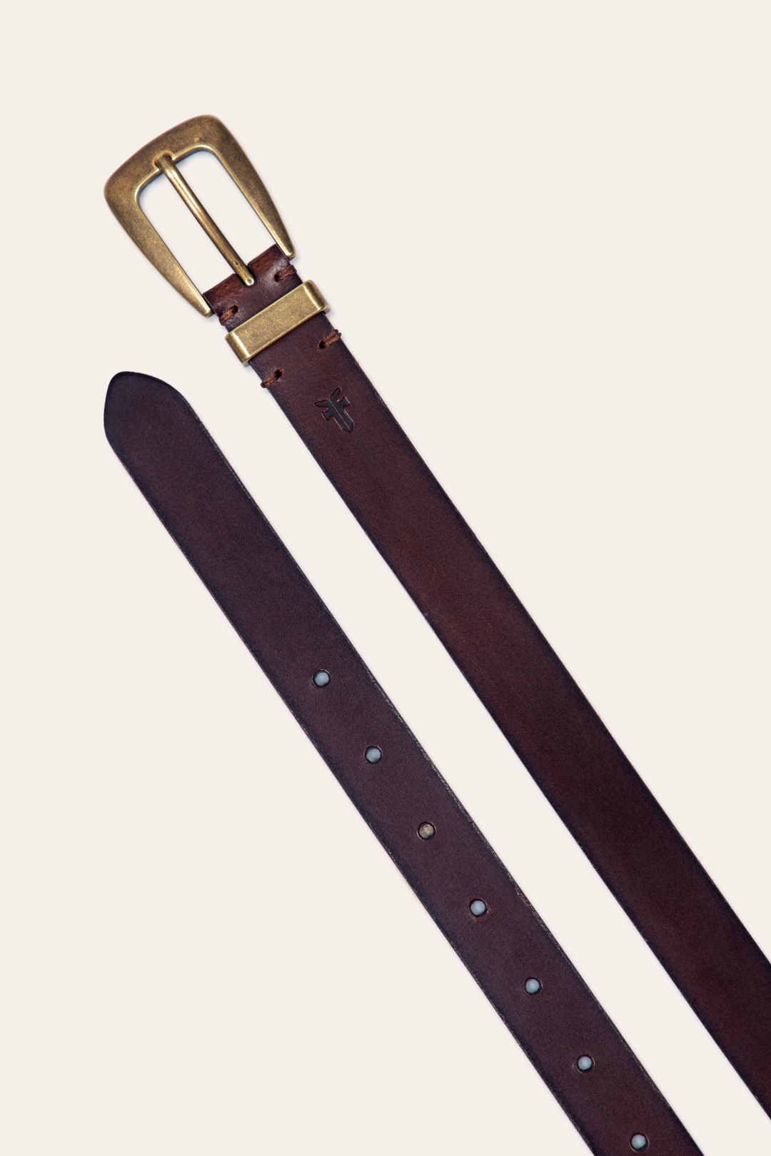 Frye Women’s Tan 25mm Belt With Metal Loop / Tan