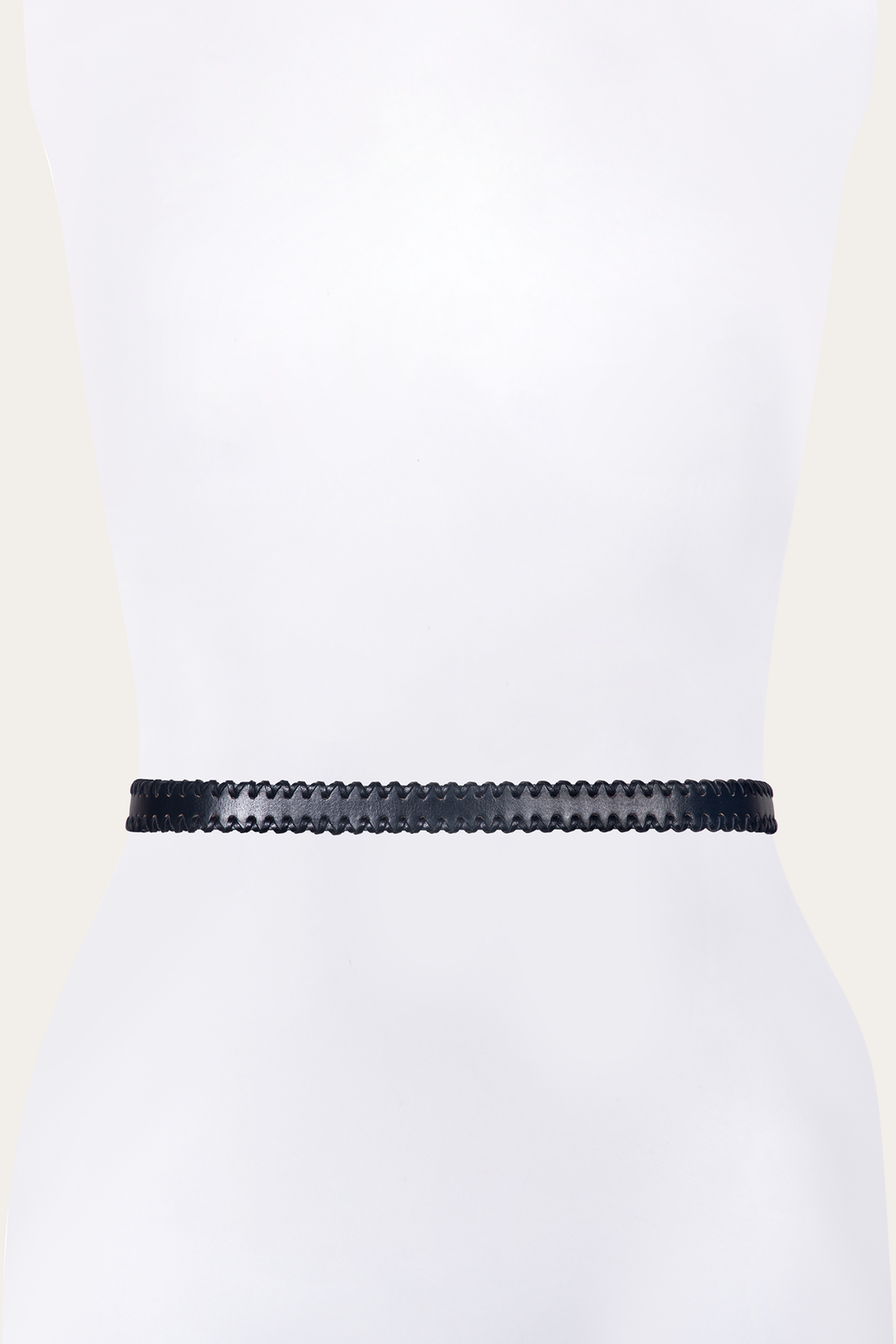 Frye 20mm Black Leather Belt With 3-Piece Buckle Set / Black