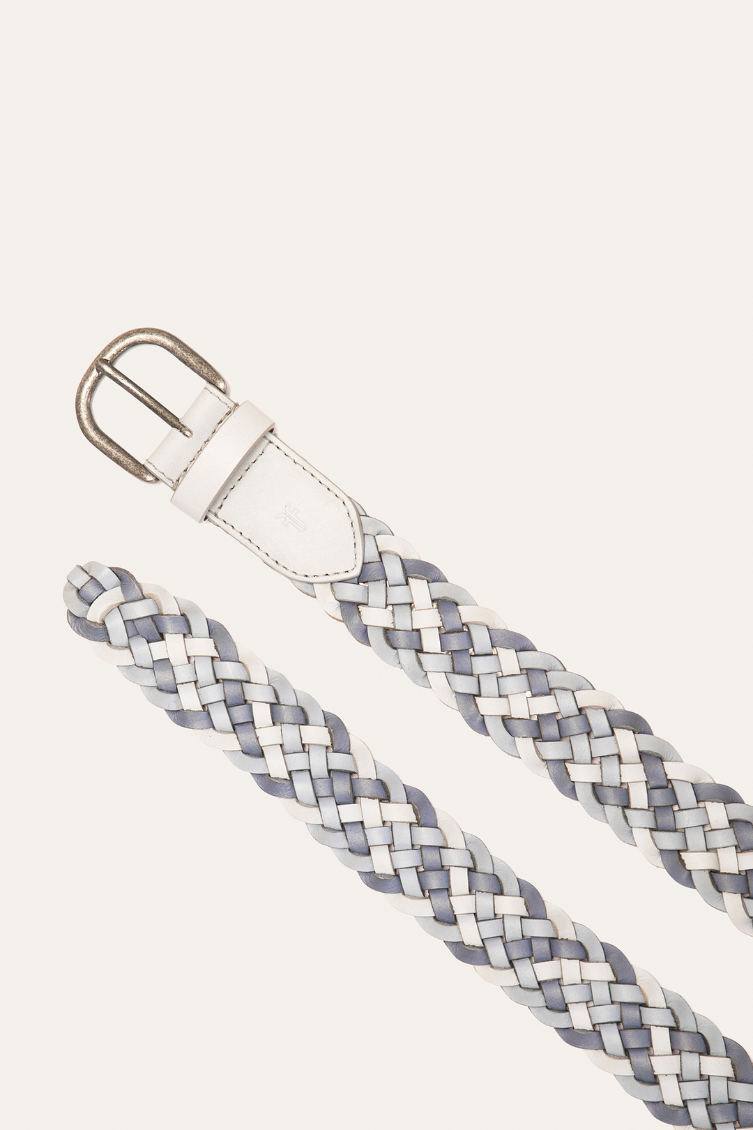 Frye 35mm Washed Denim Woven Leather Belt / Washed Denim
