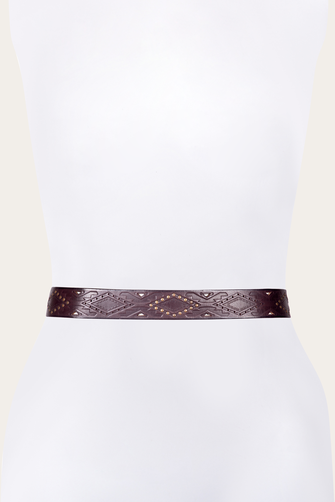 Frye 38mm Brown Southwestern Embossed Belt /