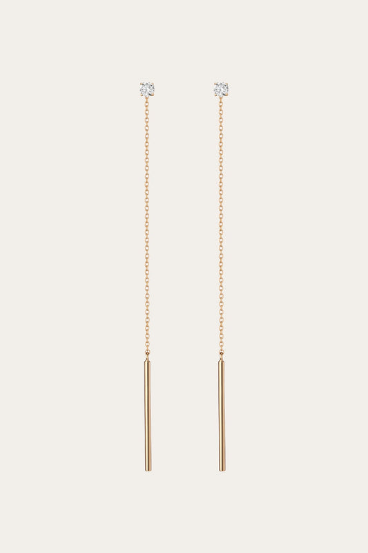 Frye Women’s Lab Grown Diamond Lariat Earrings | Aurate x The Frye Company / 14k Yellow Gold
