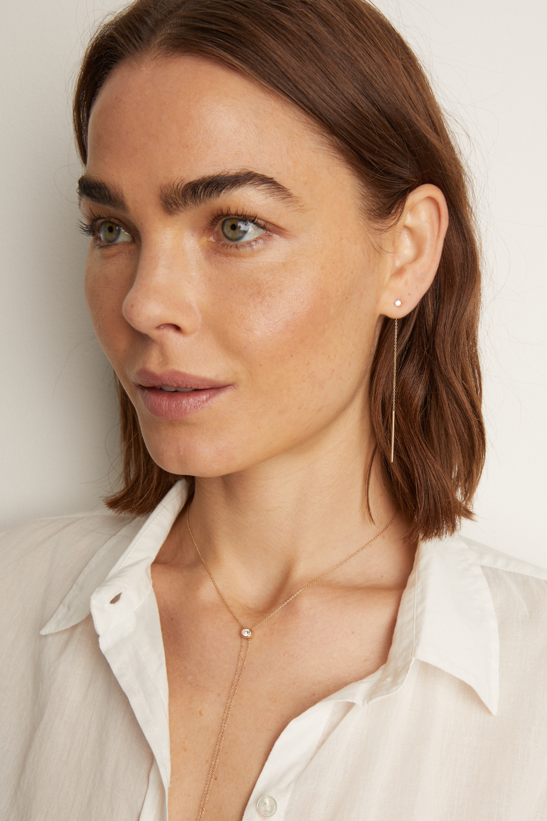 Frye Women’s Lab Grown Diamond Lariat Earrings | Aurate x The Frye Company / 14k Yellow Gold