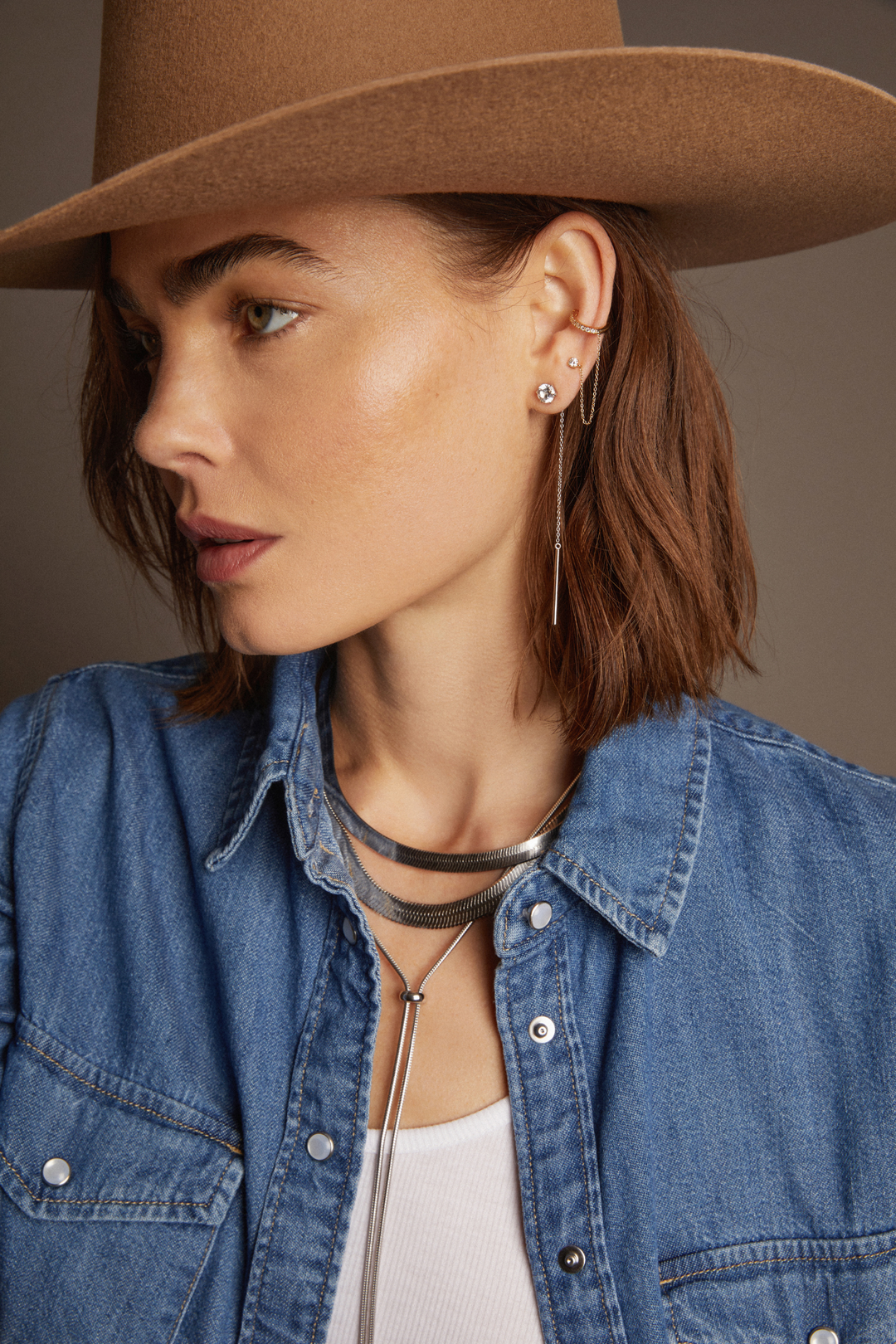 Frye Women’s Lab Grown Diamond Stud and Ear Cuff | Aurate x The Frye Company / 14k Yellow Gold