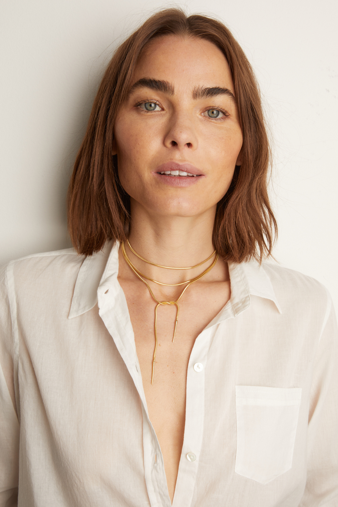 Frye Women’s Lasso Wrap Necklace | Aurate x The Frye Company / Yellow Vermeil