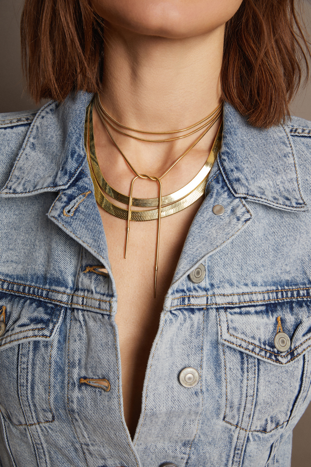 Frye Women’s Lasso Wrap Necklace | Aurate x The Frye Company / Yellow Vermeil