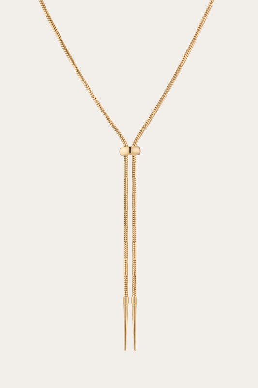 Frye Women’s Lasso Bolo Necklace | Aurate x The Frye Company / Yellow Vermeil