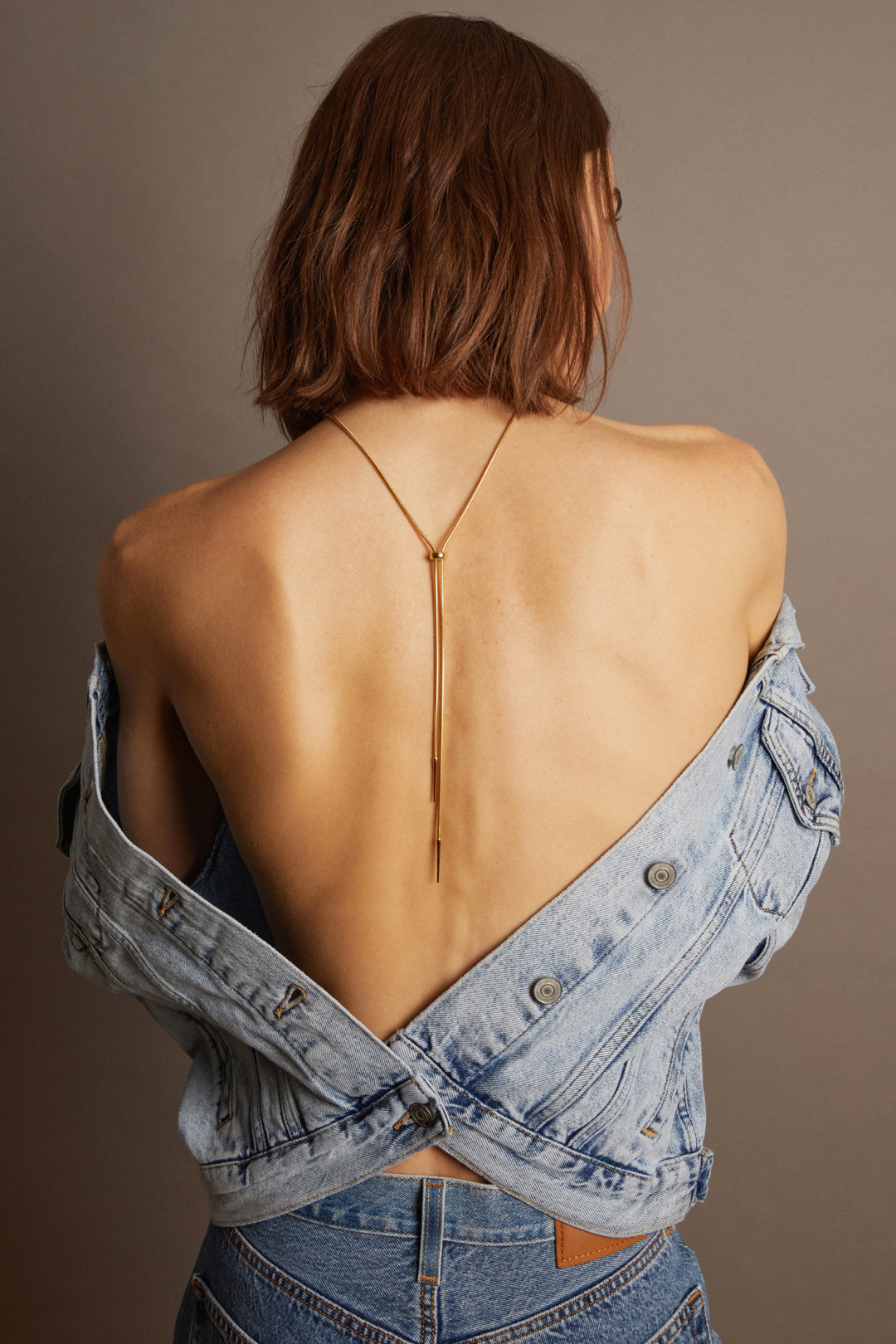 Frye Women’s Lasso Bolo Necklace | Aurate x The Frye Company / Yellow Vermeil