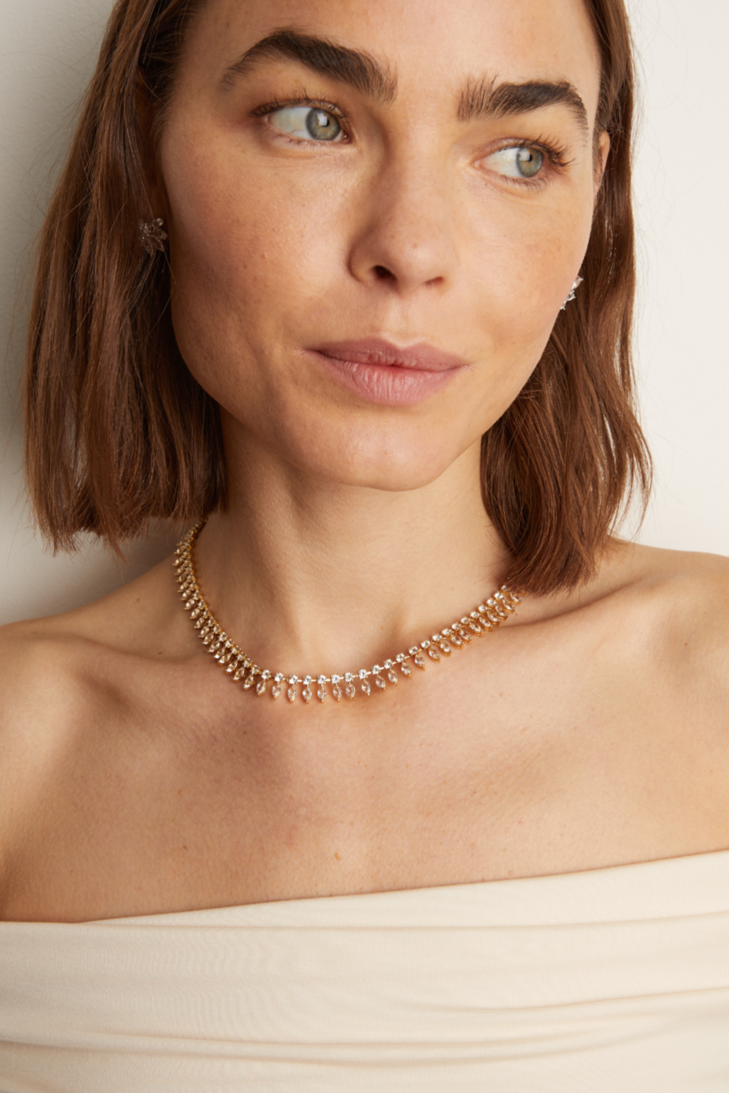 Frye Women’s Marquise Fringe Necklace | Aurate x The Frye Company / Yellow Vermeil