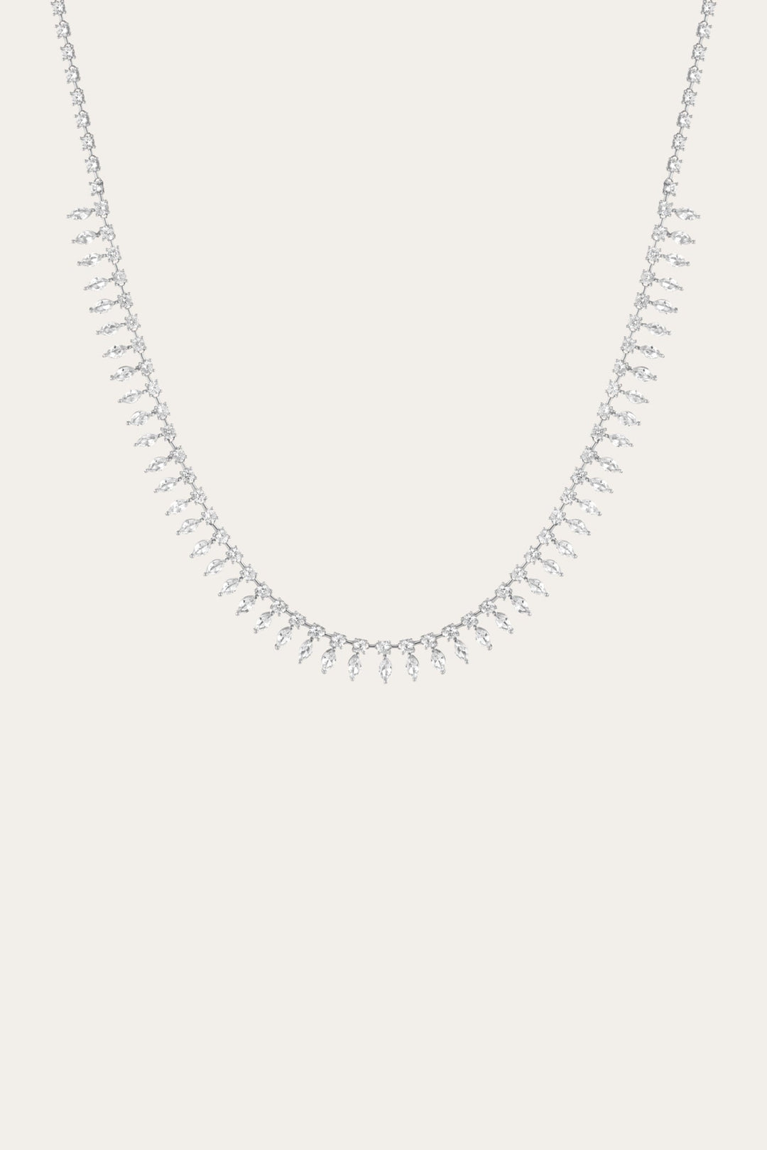 Frye Women’s Marquise Fringe Necklace | Aurate x The Frye Company / Sterling Silver