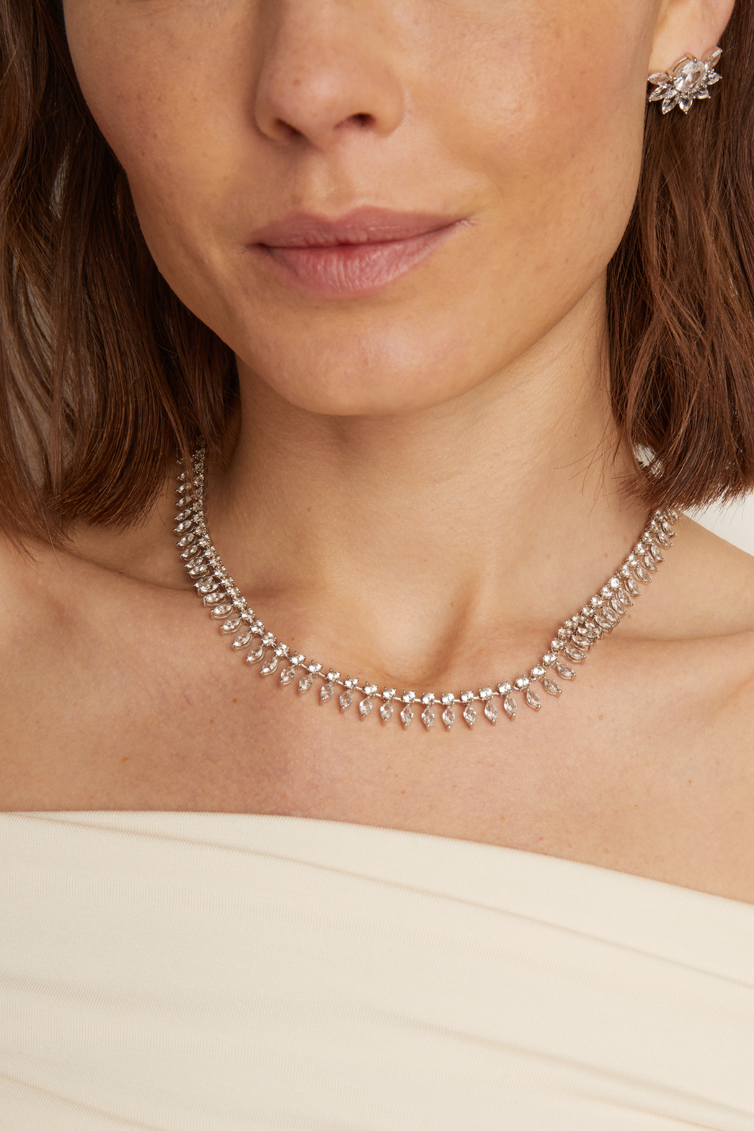 Frye Women’s Marquise Fringe Necklace | Aurate x The Frye Company / Sterling Silver