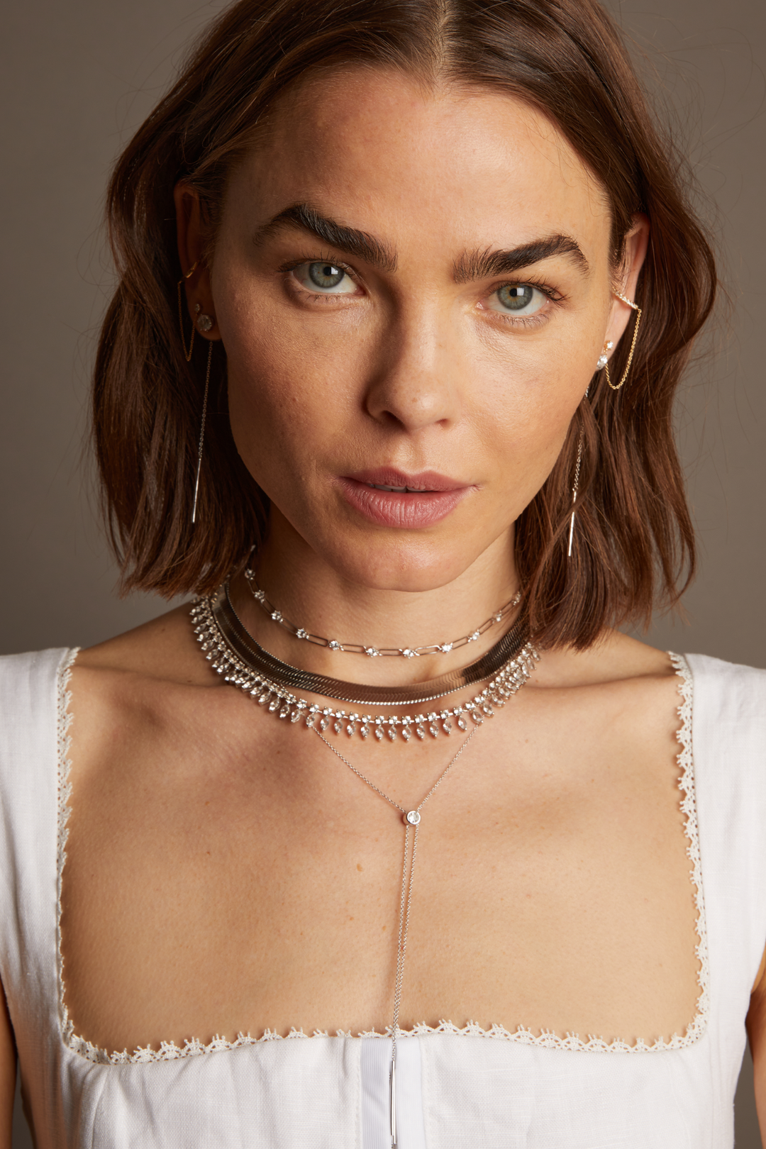 Frye Women’s Marquise Fringe Necklace | Aurate x The Frye Company / Sterling Silver