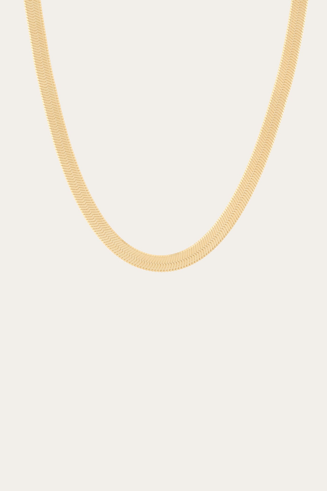 Frye Women’s Extra Bold Herringbone Necklace | Aurate x The Frye Company / Yellow Vermeil