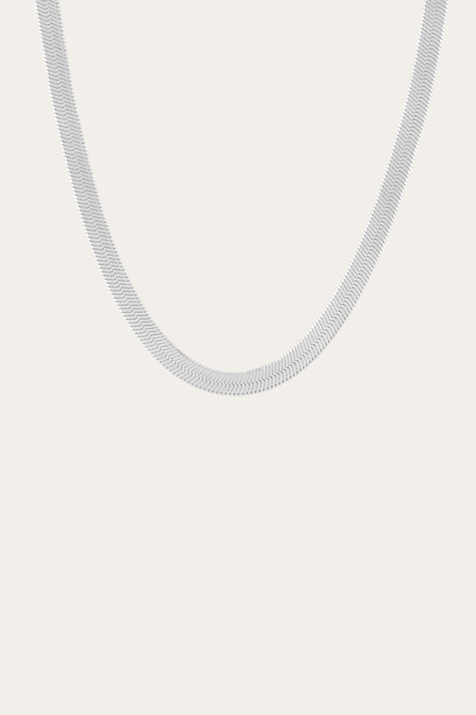 Frye Women’s Extra Bold Herringbone Necklace | Aurate x The Frye Company / Sterling Silver