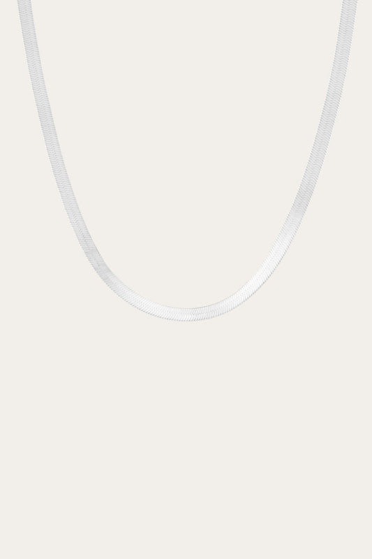Frye Women’s Bold Herringbone Necklace | Aurate x The Frye Company / Sterling Silver