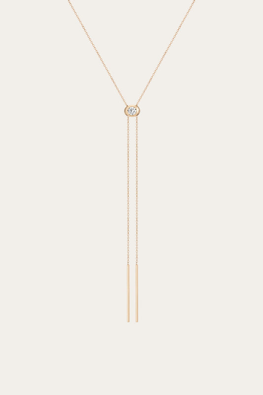 Frye Women’s Lab Grown Diamond Bolo Necklace | Aurate x The Frye Company / 14k Yellow Gold